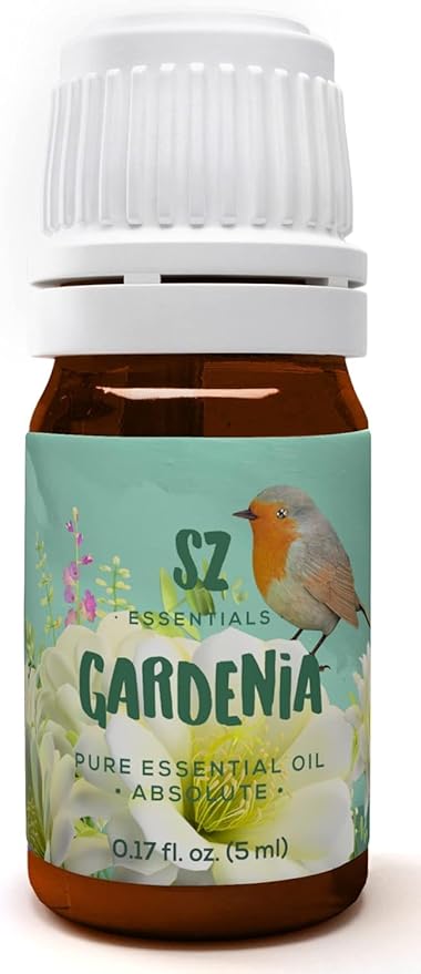 Gardenia 100% Pure, Essential Undiluted Oil - Extracted from Gardenia Jasminoides - Floral & Sweet Scent with Floral Overtones - Therapeutic Grade & Vegan - 0.17oz (5ml)