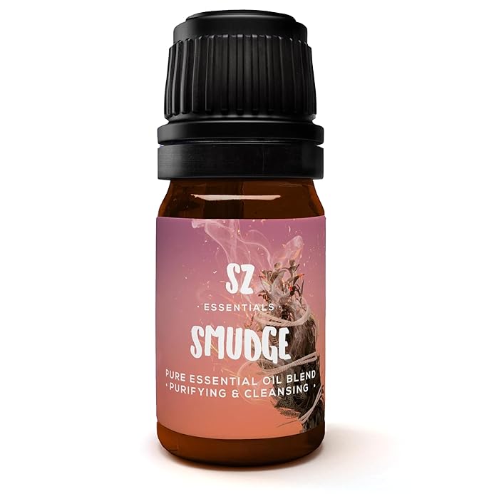 Shamanic Smudge for Diffuser - Flameless Smudging - 100% Pure Essential Oils Blend - Fresh & Herbal Scent with Sweet and Smoky Overtones - Therapeutic Grade & Vegan - 0.17oz (5ml)