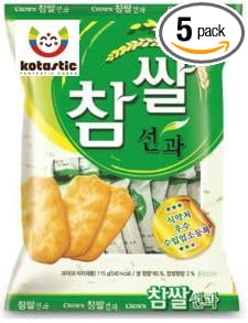 Kotastic Korean Rice Crackers Snack 115g 참쌀선과 5Packs