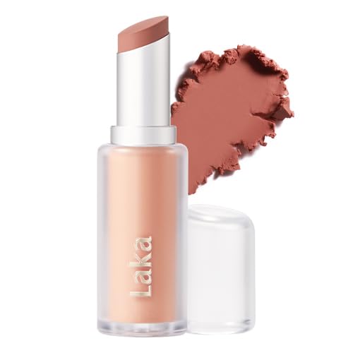 Laka Bulky Matte Lipstick 4g/0.14oz., Long Wear, Non-Drying Lip Stain Stick with High Pigmentation, Voluminous Lips, Vegan, K-Beauty (#404 Off Salmon)