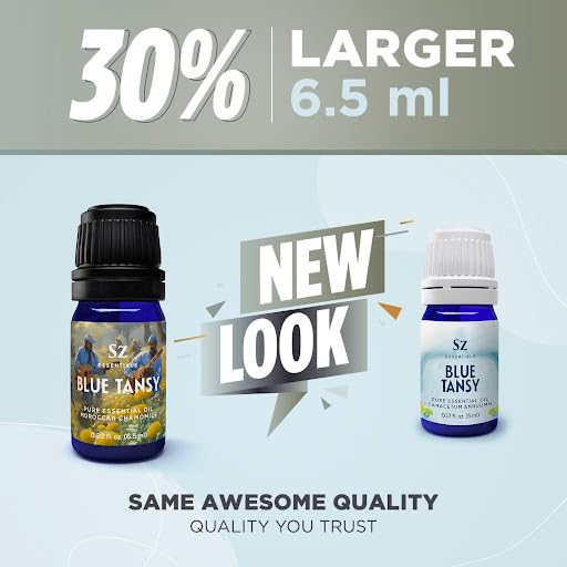 Blue Tansy Essential Oil – 100% Pure & Natural, Undiluted – Sweet, Herbaceous, Floral Aroma – Premium Aromatherapy Grade – 0.17 fl oz (6.5 mL) - Therapeutic Grade & Vegan