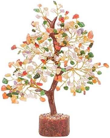FASHIONZAADI Premium Crystal Tree of Life – 7 Chakra Tree for Healing, Positive Energy, Luck & Manifestation – – Ethically Handcrafted Gifts for Women, Spiritual Gifts for mom