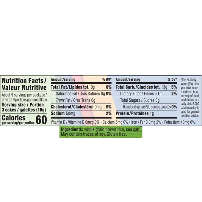 Only Kosher Candy Ultra Thin Rice Cakes Squares Original All Natural Whole Grain Brown Rice, Gluten Free Rice Cakes, Non GMO, Fat Free (Pack of 3)