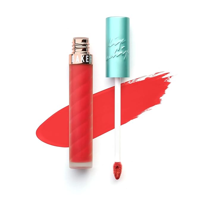 Beauty Bakerie Lip Whip Liquid Lipstick for Women, Waterproof Lip Gloss, Tint, Stain Long Lasting Hydrating Moisturizer, Matte or Metallic, 3.5mL, Bowl of Cherries