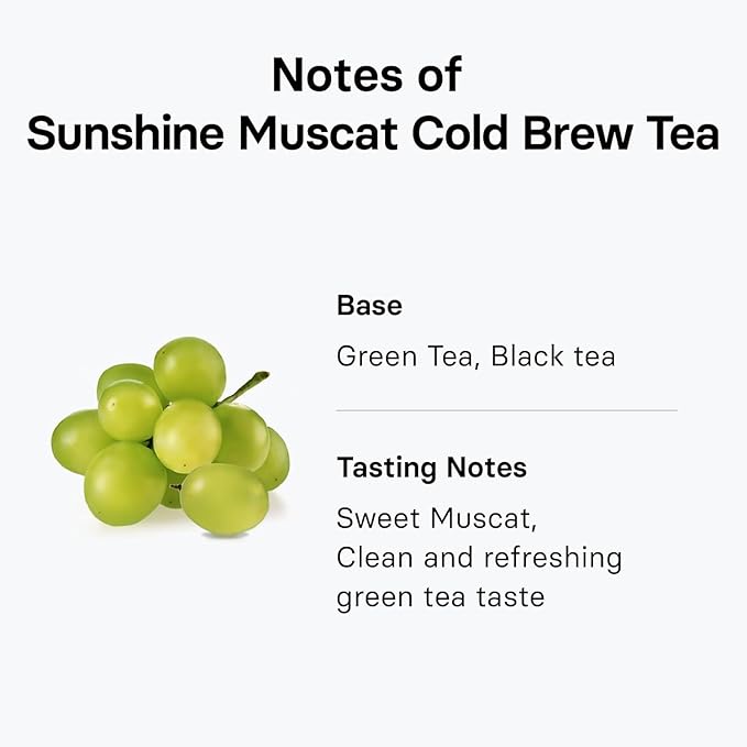 OSULLOC Sunshine Muscat Cold Brew Tea, Sweet Muscat flavored iced tea, Hydration Tea Packets (20ea, 1.76oz)