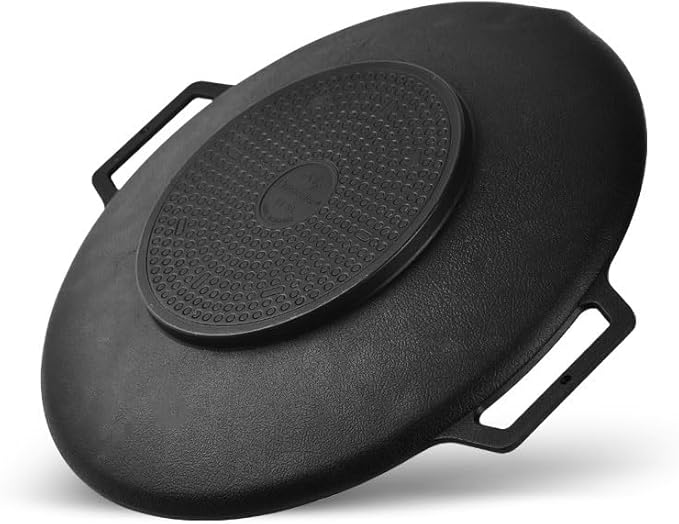 Korean BBQ 3 IH Griddle Grill Pan with Bag, Nonstick Coating, All Stove(Gas, Electric & Induction),Griddle(16in)