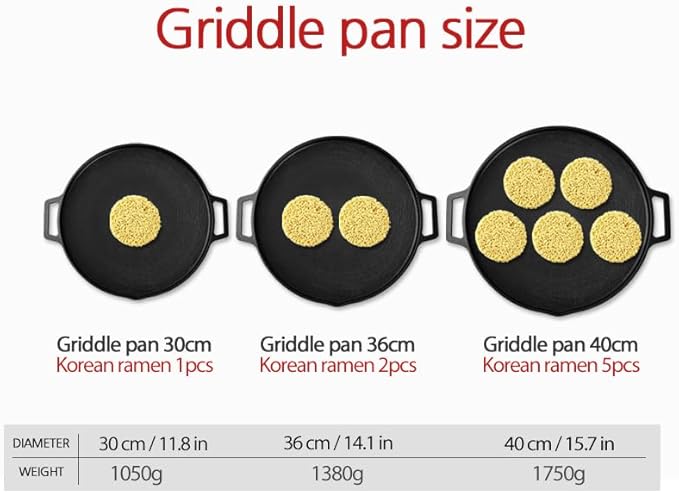 Korean BBQ 2 IH Griddle Grill Pan with Bag, Nonstick Coating, All Stove(Gas, Electric & Induction),Griddle(14in)