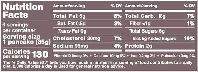 bakerly French Pancakes To-Go! Non GMO, No Artificial Flavors and Colors, 1.23 Ounce (Pack of 48 Pancakes To-Go!)