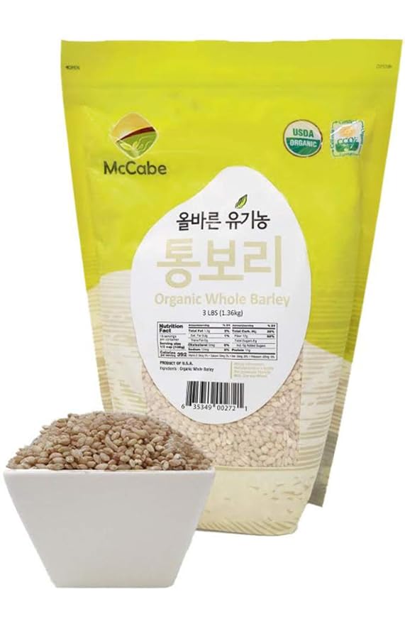 McCabe Organic Regular Pearled Barley - Pearled Barley Organic | Rich with Fiber & Minerals | USDA and CCOF Certified | Product of USA | 3Lbs