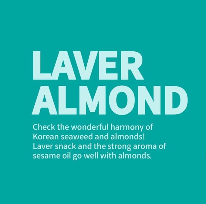 [Official Gilim HBAF Brand] Korean Seasoned Almonds (Laver, 1 x 210 gram pack)