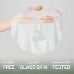Hyssop Glow Sheet Mask, 5 Pack, Hydrating, Glowing, Boosting, Repairing for younger looking skin with Vitamin A,C,E