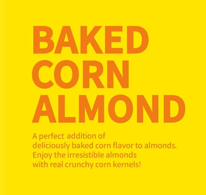 [Official Gilim HBAF] Korean Baked Corn Crunchy Almonds Nut | Nutritious & Gluten Free | Kids Lunch After-School, Work, Trip Camping Snack | Asian Snack Korean Chips Sovenior (Baked Corn, 1x190gram)