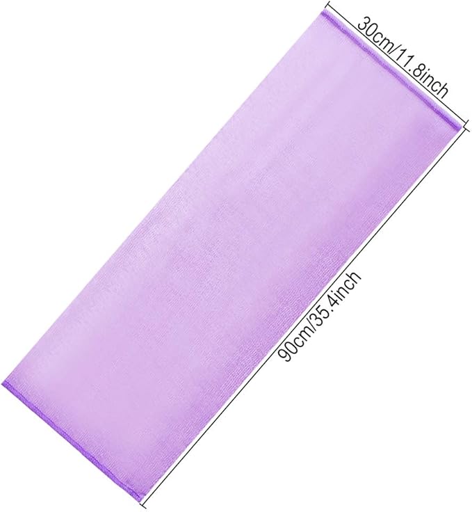 5 Pcs Exfoliating Washcloth Towel, Japanese Exfoliating Cloth for Shower, Body Back Scrubber Bath Towel, Korean Net Sponge Nylon Bath Cloths Skin Loofah Wash Scrub Towels for Women (5 Colors)