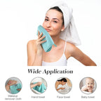 SINLAND Microfiber Face Cloths Reusable Makeup Remover Washcloths Super Soft and Absorbent Fingertip Face Towels for Sensitive Skin Women 12 x 12 Inch 6 Pack