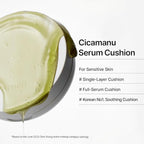 Parnell Cicamanu Serum Cushion - Moisturizing Foundation for Soothing, Coverage, Glass Skin and Lightweight for Sensitive and Dry Skin Pearl Skin (0.52 Fl Oz) (30W)