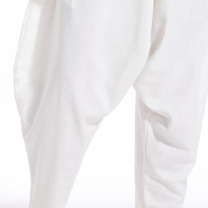 AITFINEISM Men's Drawstring Aladdin Hippie Harem Pants Loose Drop Crotch Trousers