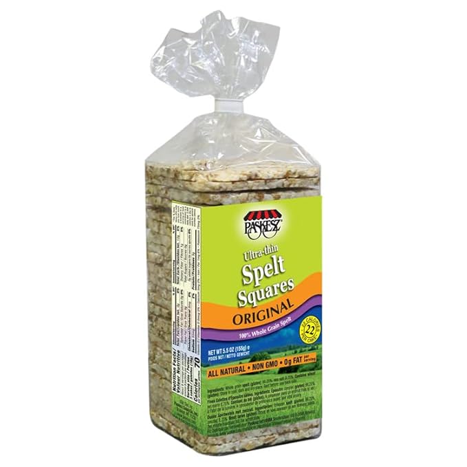Only Kosher Candy Ultra Thin Whole Spelt Cakes Squares, (Pack of 3)