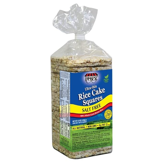 Only Kosher Candy Ultra Thin Salt Free Rice Cakes Squares, (Pack of 12)