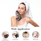 SINLAND Microfiber Face Cloths Reusable Makeup Remover Washcloths Super Soft and Absorbent Fingertip Face Towels for Sensitive Skin Women 12 x 12 Inch 3 Pack Grey