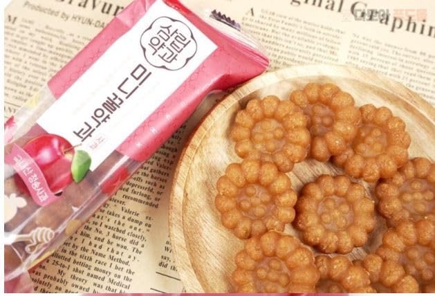 [KOTASTIC] Korean Rice Crackers Snack 115g 참쌀선과, Yakgwa Korean Honey Cookies 200g 미니꿀 약과 과자 (Rice Crackers & Yakgwa) (Large, Apple Honey10)