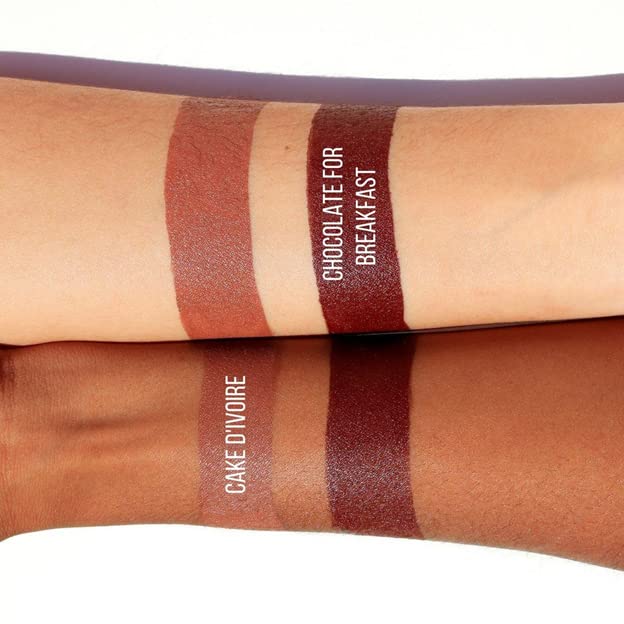 Beauty Bakerie Lip Whip Liquid Lipstick for Women, Waterproof Lip Gloss, Tint, Stain Long Lasting Hydrating Moisturizer, Matte or Metallic, 3.5mL, Chocolate for Breakfast