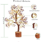 FASHIONZAADI Amethyst Crystals, Citrine Stone, Bonsai Tree, Crystal Tree of Life, Feng Shui, Positive Energy Crystals, Good Luck, Spiritual Gift