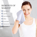 SINLAND Microfiber Face Cloths Reusable Makeup Remover Washcloths Super Soft and Absorbent Fingertip Face Towels for Sensitive Skin Women 12 x 12 Inch 6 Pack White