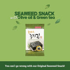 Daechun(Choi's1) Seaweed Snack, (Pack of 20), Original, Sea Salt, Green Tea Powder, Product of Korea