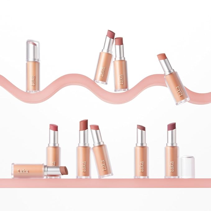 Laka Bulky Matte Lipstick 4g/0.14oz., Long Wear, Non-Drying Lip Stain Stick with High Pigmentation, Voluminous Lips, Vegan, K-Beauty (#401 Low Pink)