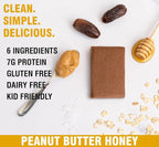 KiZE Energy Bars - Gluten Free, Dairy Free, Non-GMO, & High Protein Meal Replacement Energy Bars, Meal Bar, Clean & Simple Food Ingredients - Peanut Butter Honey, 7g High Protein Snacks, (20 Count)