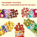 Korean Fruit Jelly Candy – Assorted Chewy Gummy Snacks – 5 Fruity Flavors (Grape, Plum, Lychee, Kiwi, Mango) – Individually Wrapped – Perfect for Kids & Adults – 알맹이젤리 (Plum–1.26oz(36g) × 6pack)