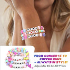 AICase for Kpop Merch Inspired Bracelets 3 Pcs Stackable Stretch Friendship Beaded Bracelets for k pop Costume Outfit Merchandise Jewelry Gifts for Fans Women Christmas Stocking_1