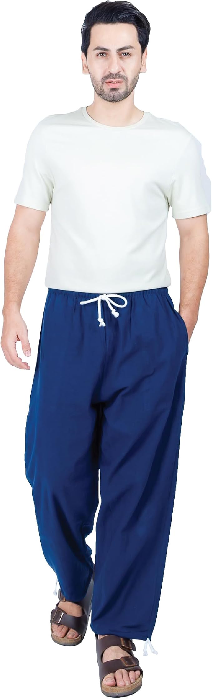 Baggy Sweatpants Men Cotton, Drawstring Lounge Pants, Relaxed Fit, Ideal for Comfort