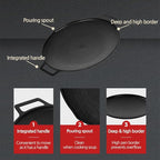 Korean BBQ 3 IH Griddle Grill Pan with Bag, Nonstick Coating, All Stove(Gas, Electric & Induction),Griddle(16in)