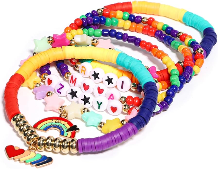 AICase for Kpop Demon Merch Inspired Bracelets 6 Pcs Stackable Stretch Friendship Beaded Bracelets for k pop Unique Merchandise Jewelry Gifts for Fans Women Men_2