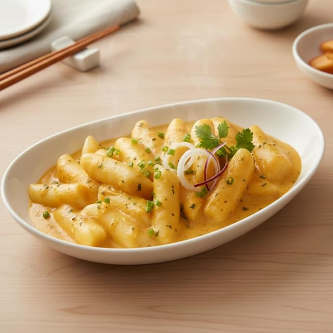 Yopokki Instant Tteokbokki Cup (Onion Butter, 2 Cups) Korean Street food with Onion Butter flavored sauce Topokki Rice Cake - Quick & Easy to Prepare
