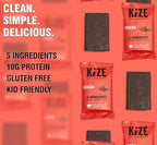 KiZE Energy Bars - Gluten Free, Dairy Free, Nut Free, Non-GMO, and High Protein Meal Replacement Energy Bars, Meal Bar, Clean and Simple Food Ingredients - Cocoa, 9g High Protein Snacks, (30 Count)