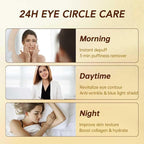 5% Caffeine Eye Serum Roller, Eye Cream for Dark Circles, Wrinkles & Puffy Eyes - with Retinal Hyaluronic Acid Peptides, Instant Depuffing Gel Eyelid Lift, 0.51 fl oz