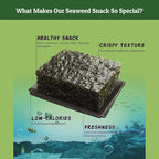 Daechun(Choi's1) Seaweed Snack, (Pack of 20), Original, Sea Salt, Green Tea Powder, Product of Korea