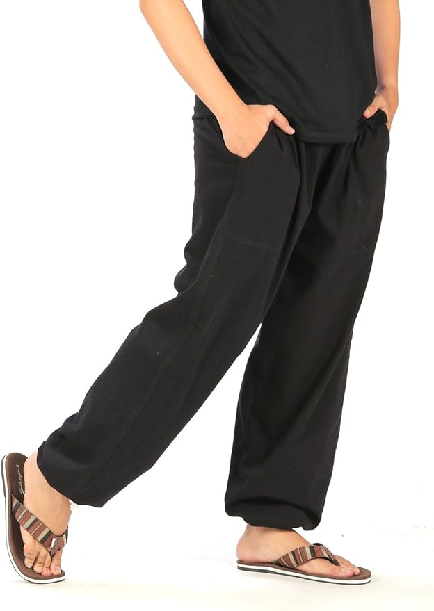 Baggy Sweatpants Men Cotton, Drawstring Lounge Pants, Relaxed Fit, Ideal for Comfort