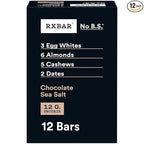 RXBAR Protein Bars, Protein Snack, Snack Bars, Chocolate Sea Salt, 22oz Box (12 Bars)