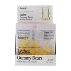 Jammy's™ - Lychee Gummy Bears | Sugar-Free & Vegan-Friendly | Keto-Friendly, Gluten-Free, Low Carb, High Fibre & Naturally Fruity | Delicious, Soft & Chewy | Box of 6 x 50g Bags