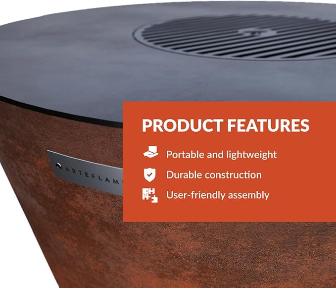 ARTEFLAME Charcoal BBQ Grill, Griddle, and Fire Pit Bundle | Gourmet Outdoor Cooking Essentials | Steakhouse Searing Set (40" Low Euro Base with 9 Grilling Accessories) Made in USA