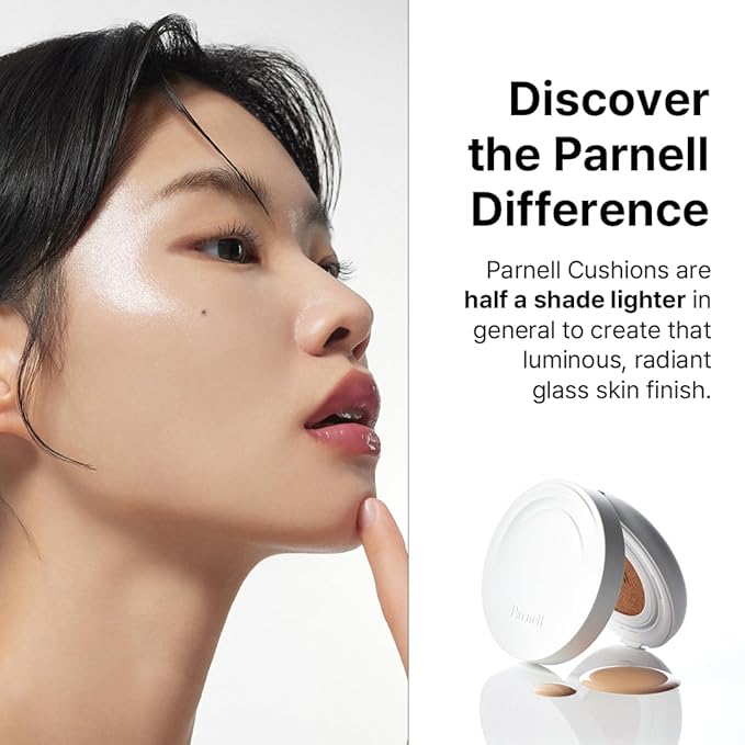Parnell Cicamanu Serum Cushion - Moisturizing Foundation for Soothing, Coverage, Glass Skin and Lightweight for Sensitive and Dry Skin Pearl Skin (0.52 Fl Oz) (23N)