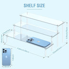 Acrylic 3 Tier Perfume Organizer Display, Cupcake Stand Holder, Large Shelf Risers for Figures, Dessert Shelves for Party, Riser Stand for Decoration and Organizer, Clear