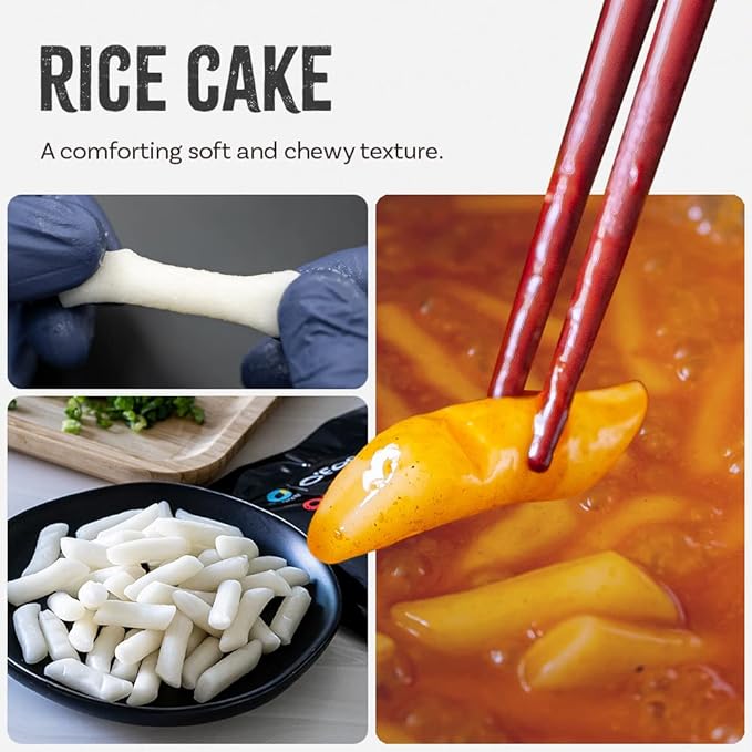 Chung Jung One O'Food Rose Spicy Carbonara Tteokbokki, Gluten-Free Korean Rice Cakes, Authentic Spicy Korean Street Food Snack, Perfect with Cheese and Ramen Noodles, Ready to Eat, No MSG, No Corn Syrup, Pack of 2