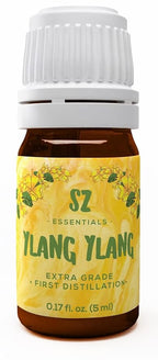 Ylang Ylang Essential Oil - 100% Pure Natural and Undiluted- Extracted from Cananga Odorata var. Genuina - Floral & Sweet Scent with Fruity Overtones - Therapeutic Grade & Vegan - 0.17oz