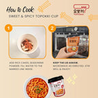 Yopokki Instant Tteokbokki Cup (Sweet Mild Spicy, Cup of 2) Korean Street food with sweet and moderately spicy sauce Topokki Rice Cake - Quick & Easy to Prepare