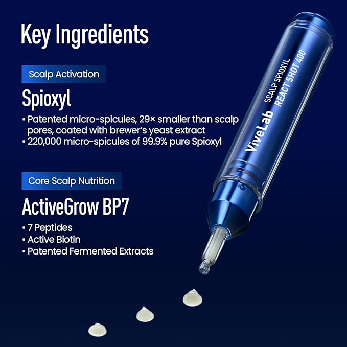 Scalp Microneedle Serum – K-beauty Hair Growth & Scalp Treatment with Spioxyl™ 400 | Fills Hair Part Line, Strengthens Roots, Reduces Hair Thinning – 220,000 Microneedle Formula
