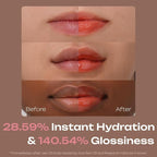 PDRN Tinted Lip Serum – High Gloss Ultra Hydrating Natural Glow, Non-Sticky Volumizing Color Glaze with Long-Lasting Shine, Nourishing Moisturizing Repair for Chapped Lips (0.34 oz)